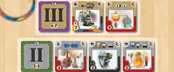 Gizmos on Board Game Arena: the tier II and III machine cards
